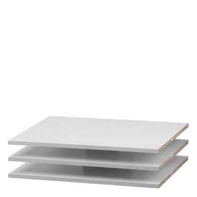 Verona Set of 3 Narrow Shelves -120cm Wardrobe - White