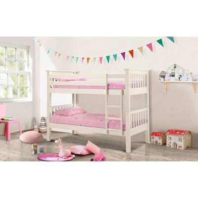 Barcelona Bunk Bed - Stone White or Pine - Stone White