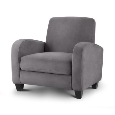 Vivo Dusk Grey Fabric Armchair