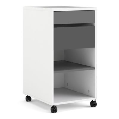 Function Plus Function Plus Mobile file Cabinet 2 Drawers + 1 shelf White Grey - White Grey