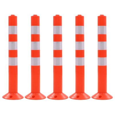 Traffic Control Bollards 5 pcs Plastic 75 cm