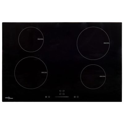 Induction Hob with 4 Burners Touch Control Glass 77 cm 7000 W