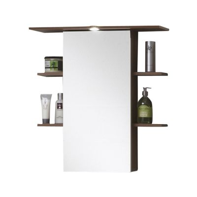 Madrid 1-Door Mirrored Bathroom Storage Cabinet - Plum Tree