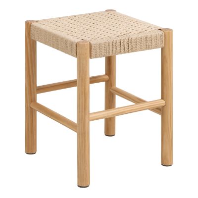 ALSVIN Weaved Stool in Off White