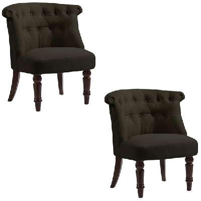 Crediton Fabric Armchair 2pc - Brown