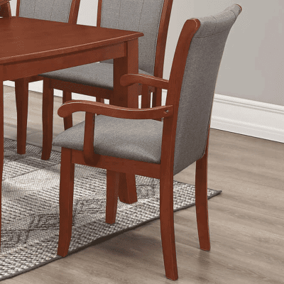 Corby Set of 2 Dining Arm Chairs - Mahogany