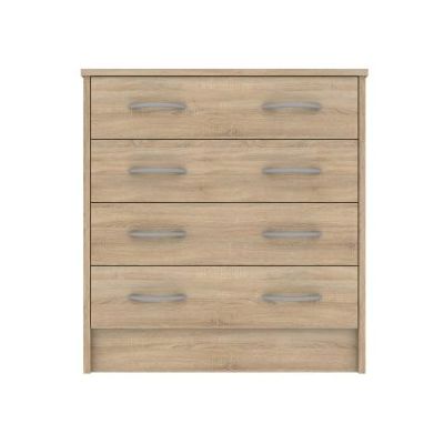 BLACKPOOL Natural Finish Chest of Drawers - Medium-sized, 4 Drawers