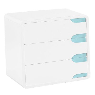 BEATRIX White Chest of Drawers - Small-sized, 3 Drawers