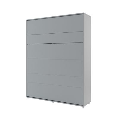 ArtNest Vertical Wall Bed 180cm with Shelves - Grey Matt