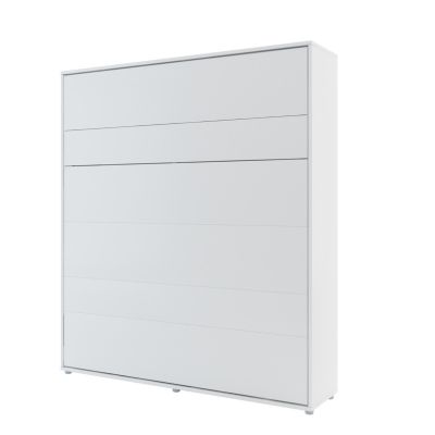 ArtNest Vertical Wall Bed 180cm with Shelves - White Matt