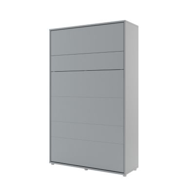 ArtNest Vertical Wall Bed 120cm with Shelf - Grey Matt 