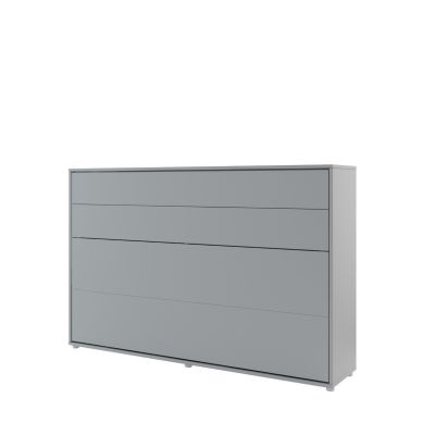 ArtNest Horizontal Wall Bed 120cm with Shelf - Grey Matt
