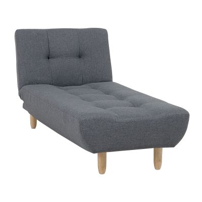 Fabric Chaise Lounge Grey ALSTEN
