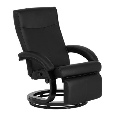 Faux Leather Recliner Chair Black MIGHT