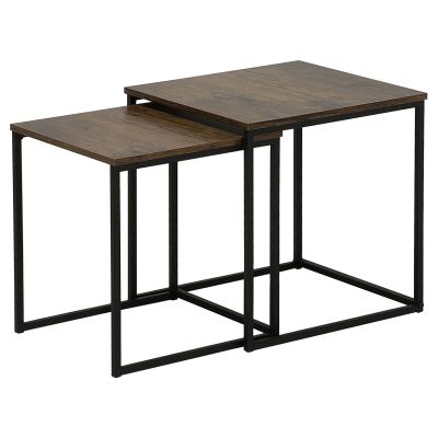 Nest of 2 Tables Dark Wood DENNY