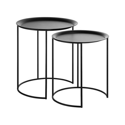 Nest of 2 Tables Black TWINS