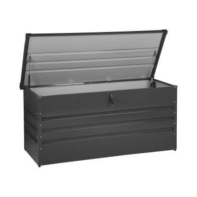 Garden Storage Box 132 x 62 cm Dark Grey CEBROSA