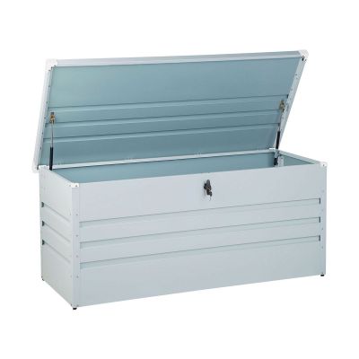 Garden Storage Box 132 x 62 cm Light Grey CEBROSA