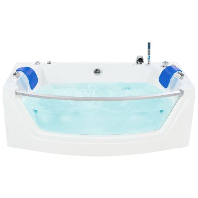 Whirlpool Bath with LED 1750 x 850 mm White FUERTE