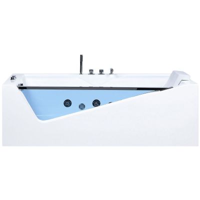 Whirlpool Bath with LED 1800 x 900 mm White MARQUIS