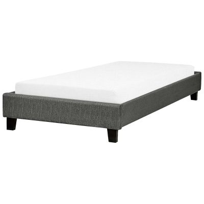 Fabric EU Single Size Bed Grey ROANNE