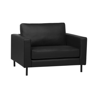 Leather Armchair Black SAVALEN