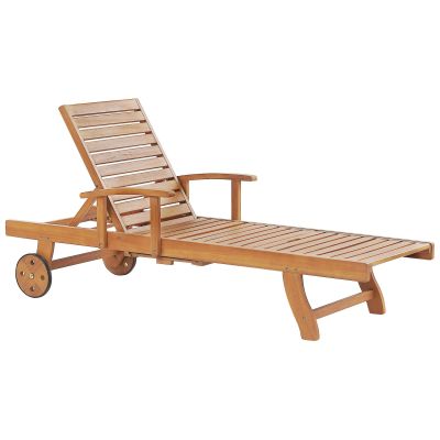 Acacia Wood Reclining Sun Lounger JAVA