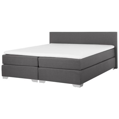 Fabric EU Super King Size Divan Bed Grey PRESIDENT