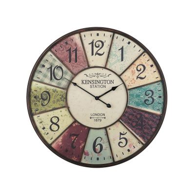 Iron Wall Clock Ã¸ 59 cm Multicolour BOSWIL