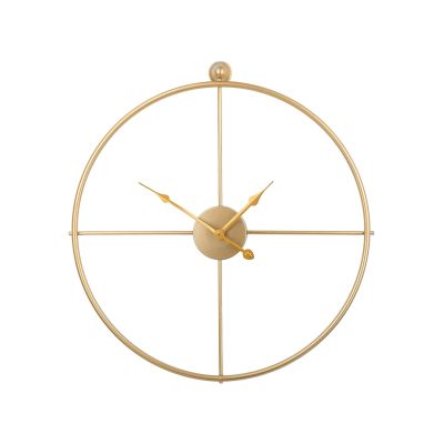 Iron Skeleton Wall Clock 50cm Gold