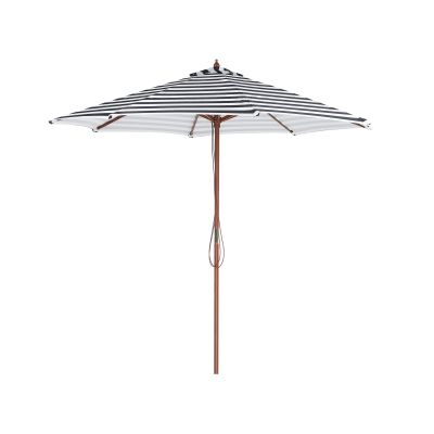 Garden Parasol âŒ€ 2.6 m Black and White FERENTILLO