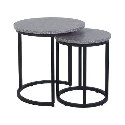 Nest of 2 Tables Concrete Effect DIXIE