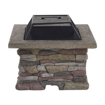 Rectangle Fire Pit Grey KELUD