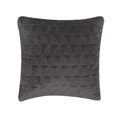 Cotton Embossed Cushion 45x45cm Grey