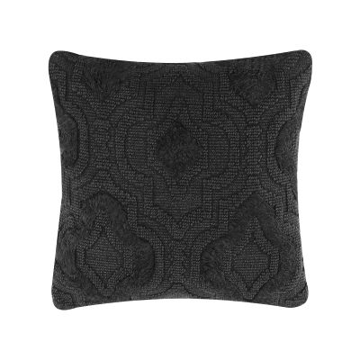 Cotton Embossed Cushion 45x45cm Grey