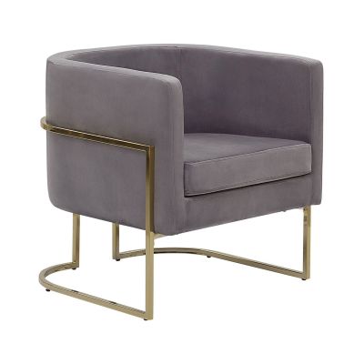 Velvet Armchair Grey SIRKKA