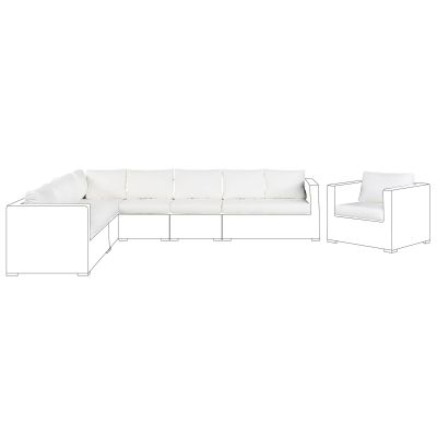 Cushion Covers Set for XXL Garden Set Off-White