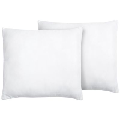 Set of 2 Microfibre Bed Low Profile Pillows 80 x 80 cm ERRIGAL