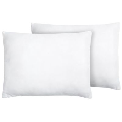 Set of 2 Microfibre Bed Low Profile Pillows 50 x 60 cm ERRIGAL