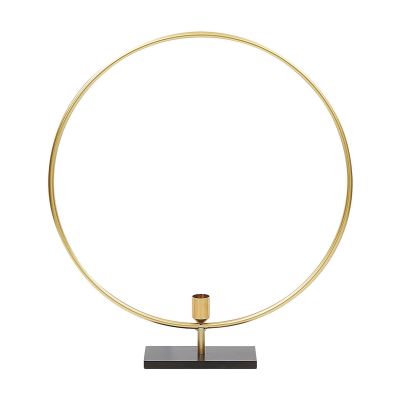 Metal Candlestick 45cm Gold