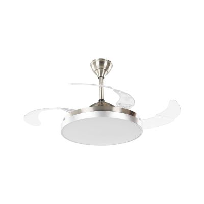 Ceiling Fan with Light Silver IBAR