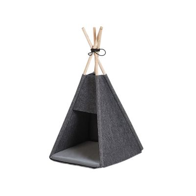 Felt Pet Teepee 35 x 40 cm Dark Grey ULUBEY