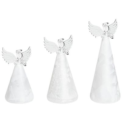 Set of 3 Decorative Angel Figurines with LED White KITTILA