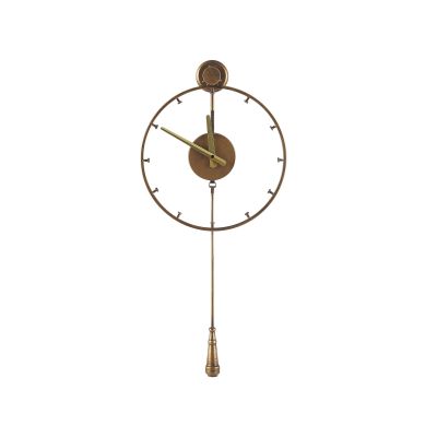 Iron Pendulum Wall Clock 31cm Gold