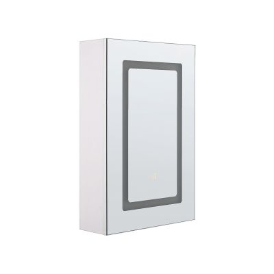 Bathroom Wall Mounted Mirror Cabinet with LED White 40 x 60 cm CONDOR
