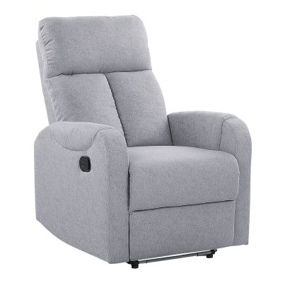 LED Recliner Chair with USB Port Grey SOMERO