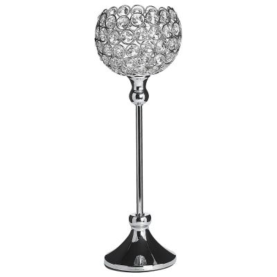 Metal Tealight Holder 27cm Silver