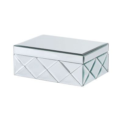Mirrored Jewellery Box Silver