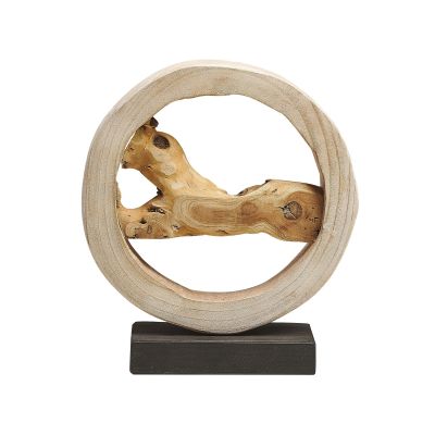 Wooden Ornament Light Wood - Black