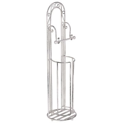 Freestanding Metal Toilet Paper Holder White TEMUCO